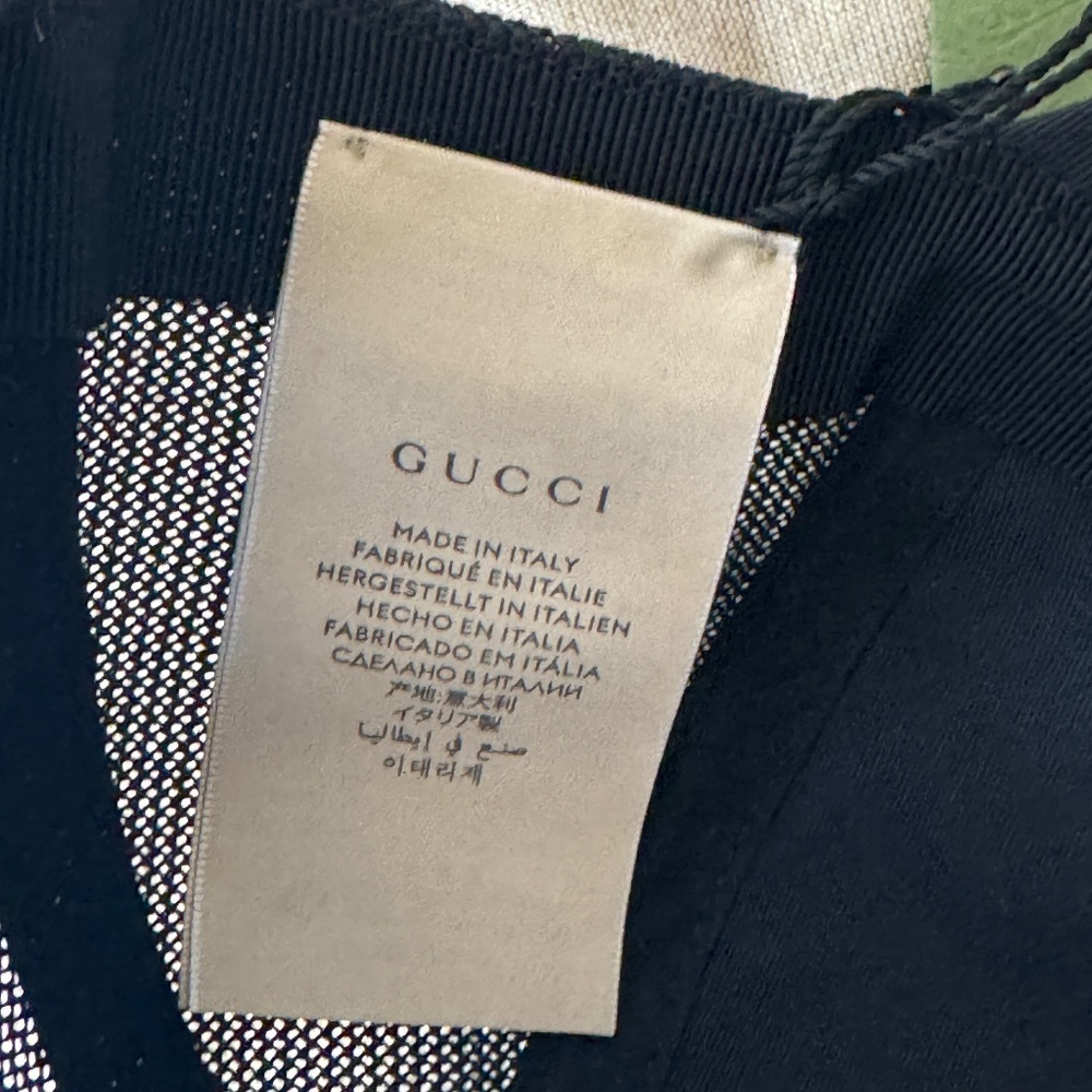 Size S - Gucci Embroidered Logo Baseball Cap black red patch - Picture 6 of 7